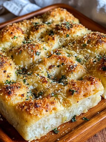 Garlic Parmesan Focaccia Bread Recipe