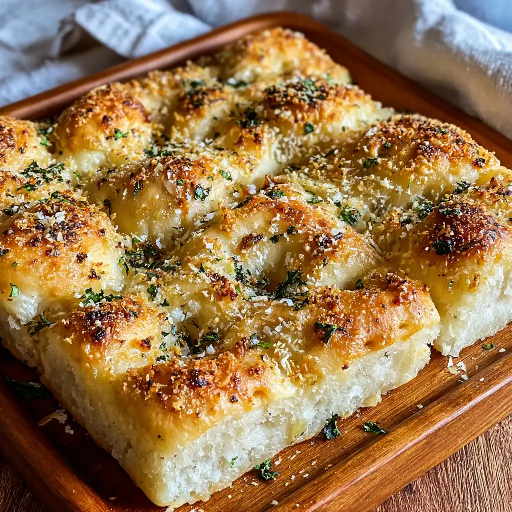Garlic Parmesan Focaccia Bread Recipe