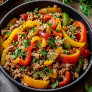 ground turkey and peppers recipe