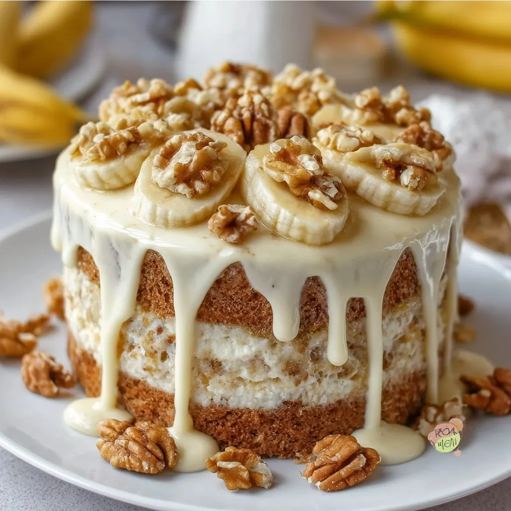 Heavenly Banana Walnut Cream Cake Heavenly Banana Walnut Cream Cake