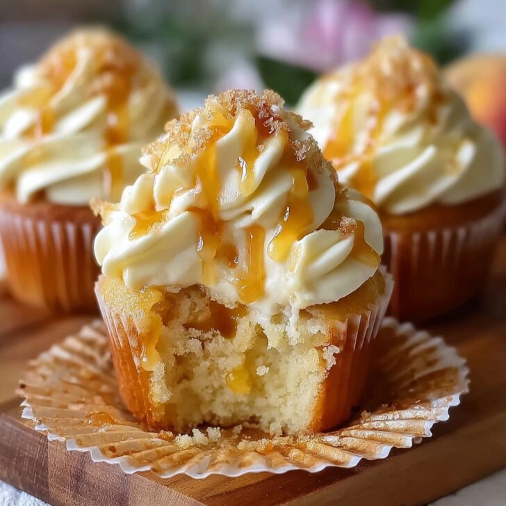 Honey Peach Cream Cheese Cupcakes Recipe