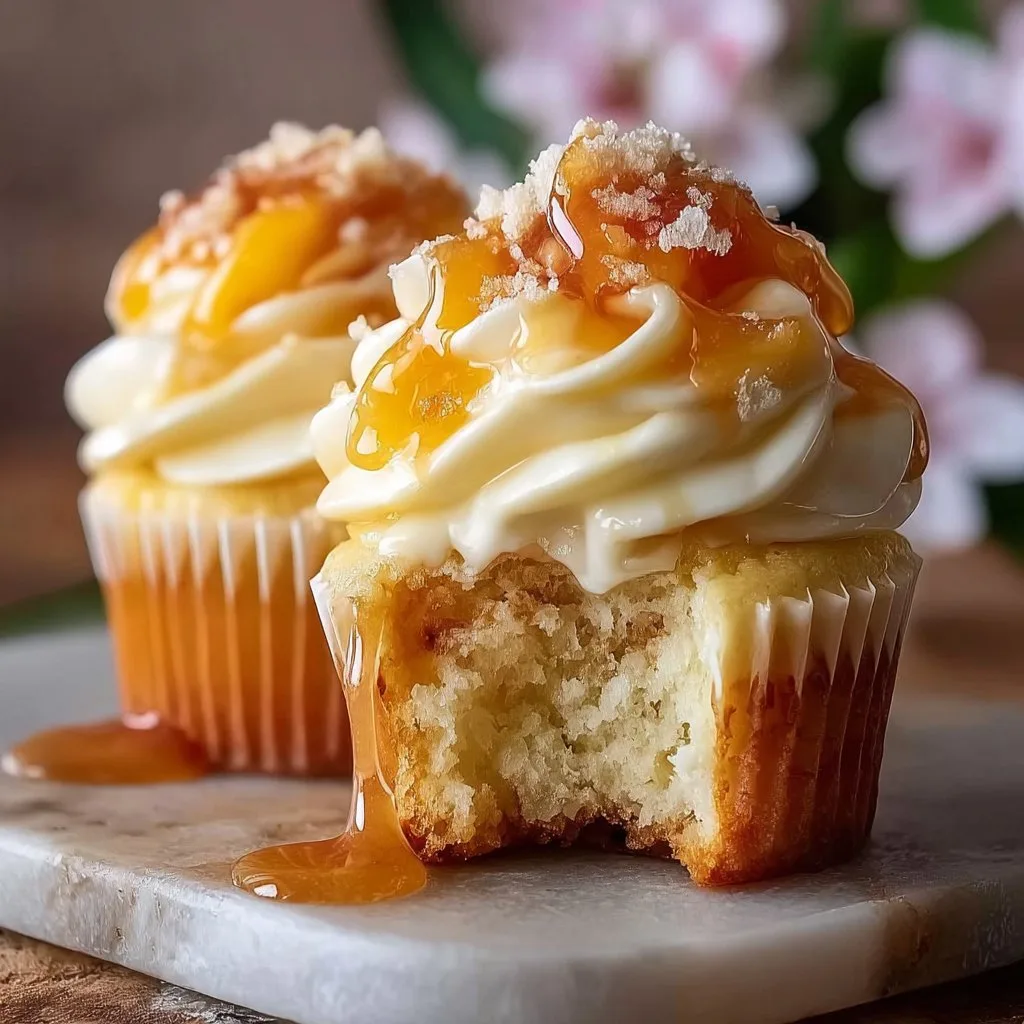 Honey Peach Cream Cheese Cupcakes Recipe