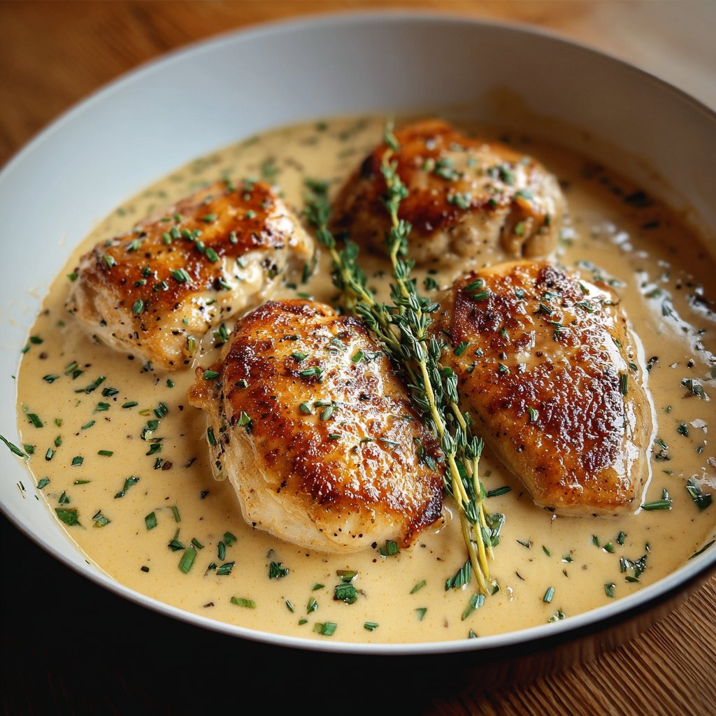 Irish Chicken in Whiskey Cream Sauce