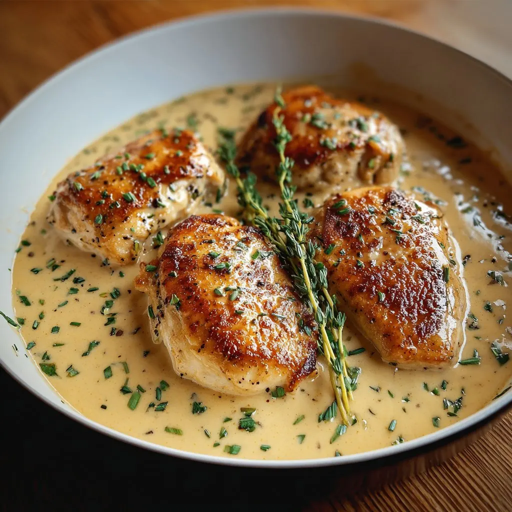 Irish Chicken in Whiskey Cream Sauce