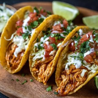 juicy crock pot chicken tacos