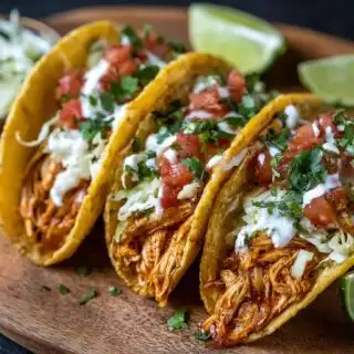 juicy crock pot chicken tacos