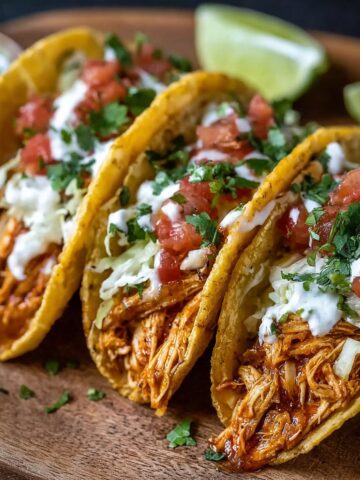 Juicy Crock Pot Chicken Tacos