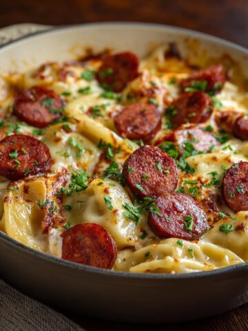 Kielbasa and Pierogi Bake