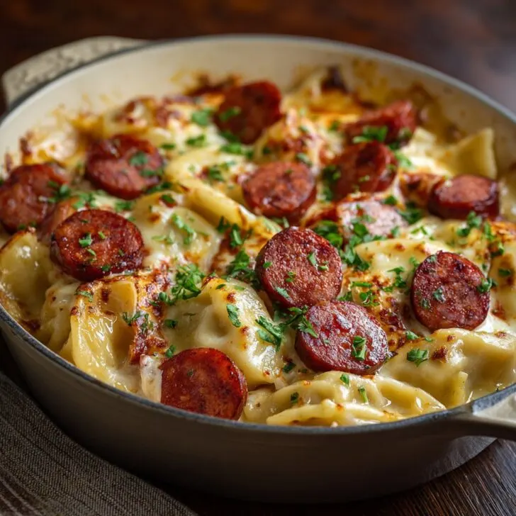 Kielbasa and Pierogi Bake