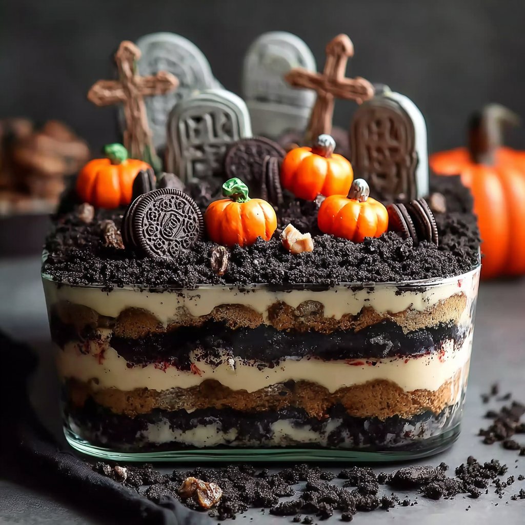 Layered Graveyard Dirt Cake