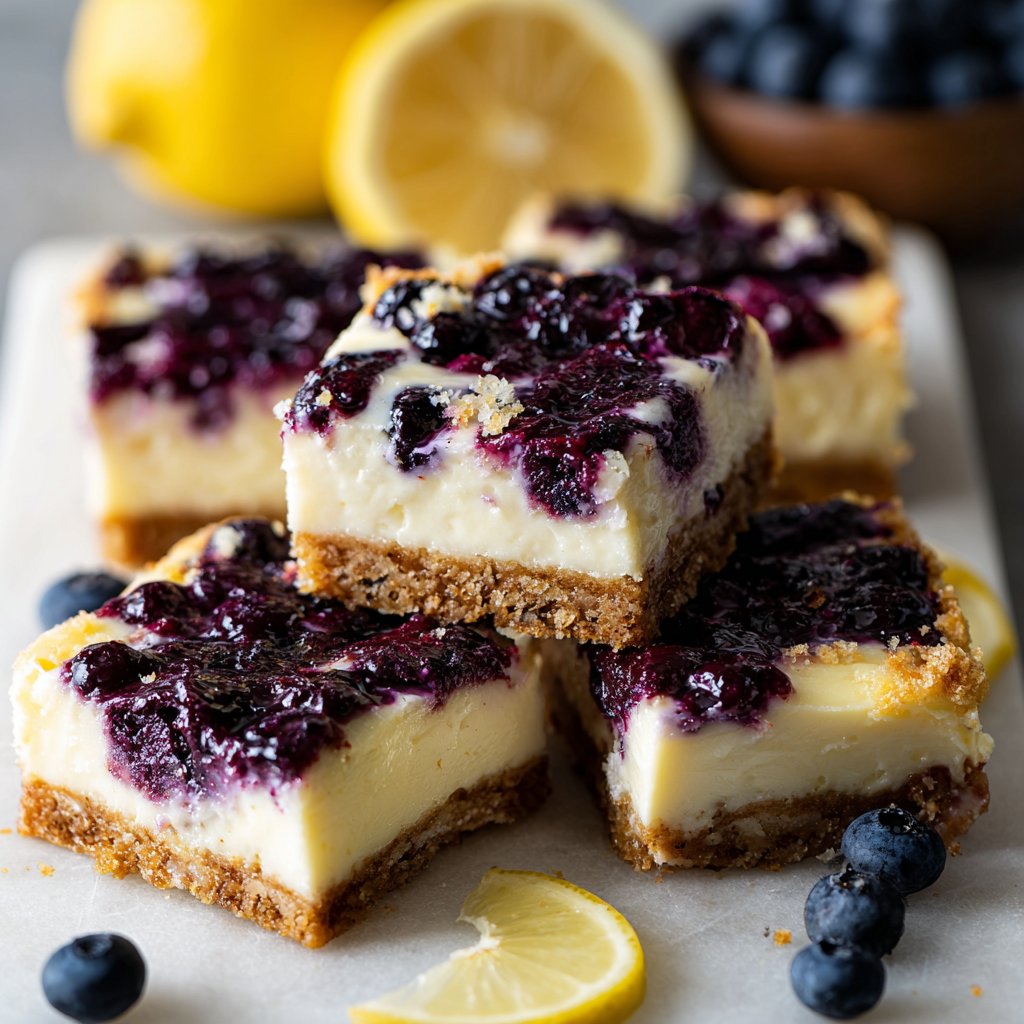 Lemon Blueberry Cheesecake Bars Recipe Lemon Blueberry Cheesecake Bars Recipe
