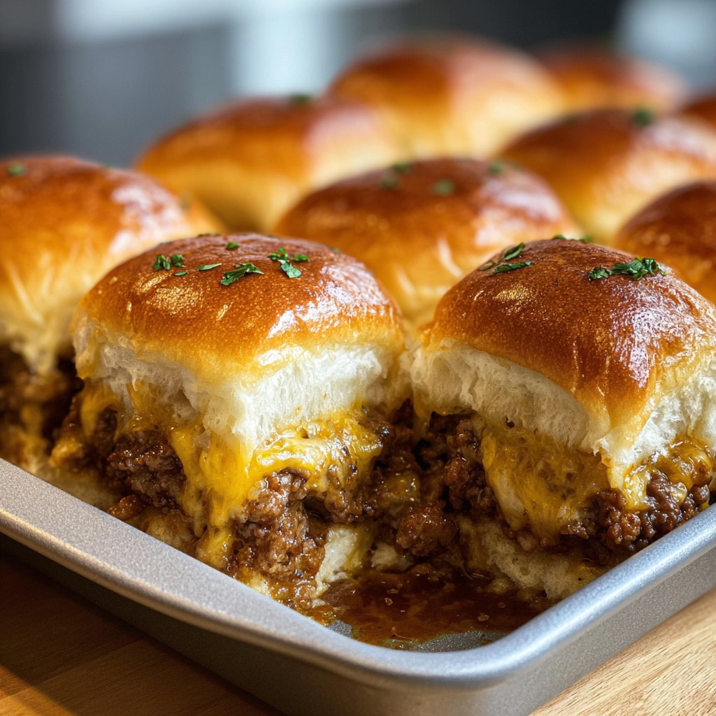 Maid-Rite Sliders in a Casserole Dish
