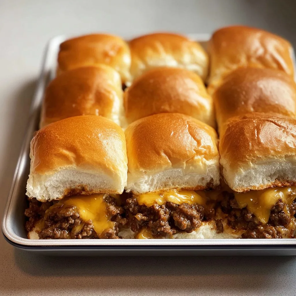 Maid-Rite Sliders in a casserole dish Maid-Rite Sliders in a casserole dish