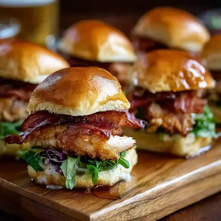 Maple Chicken & beef bacon Sliders