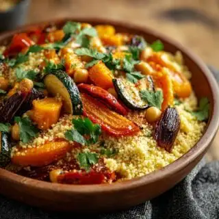 moroccan couscous with roast vegetables