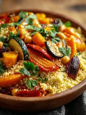 Moroccan Couscous with Roast Vegetables