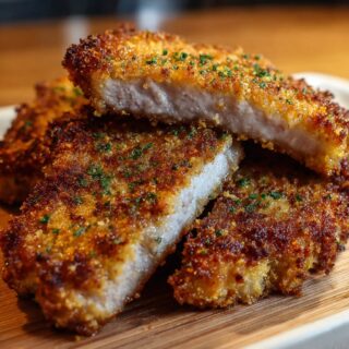 oven crispy bread and crumbs pork%C%Achops