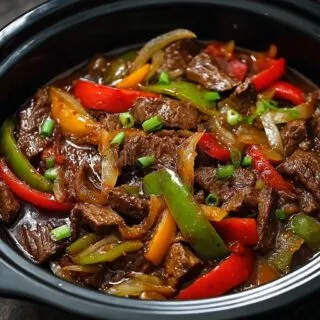 pepper steak in a crock pot