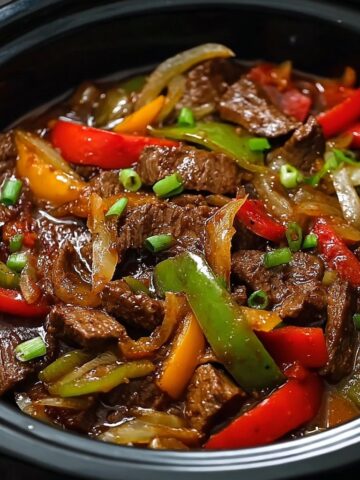 PEPPER STEAK IN A CROCK POT