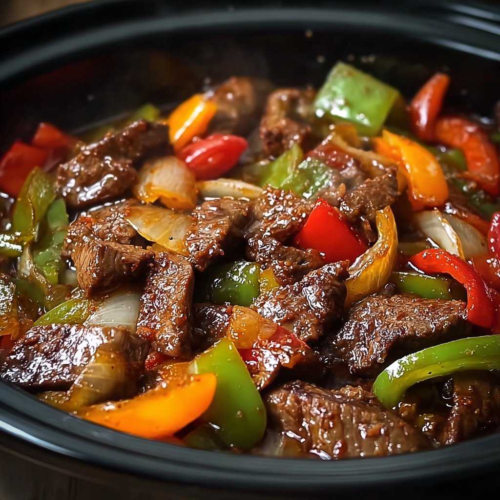 PEPPER STEAK IN A CROCK POT PEPPER STEAK IN A CROCK POT
