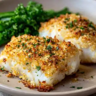 quick oven baked cod with parmesan crust