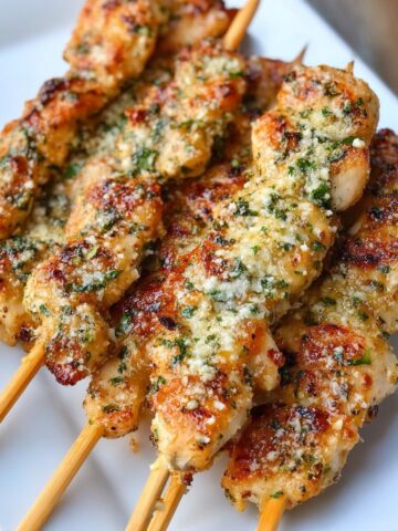 Ranch Garlic Parmesan Chicken Skewers Recipe