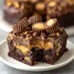 reeses chocolate peanut butter cup earthquake cake
