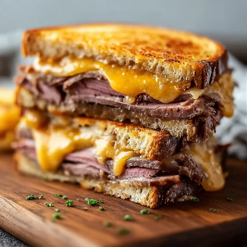 Roast Beef & Cheddar Melt Sandwich