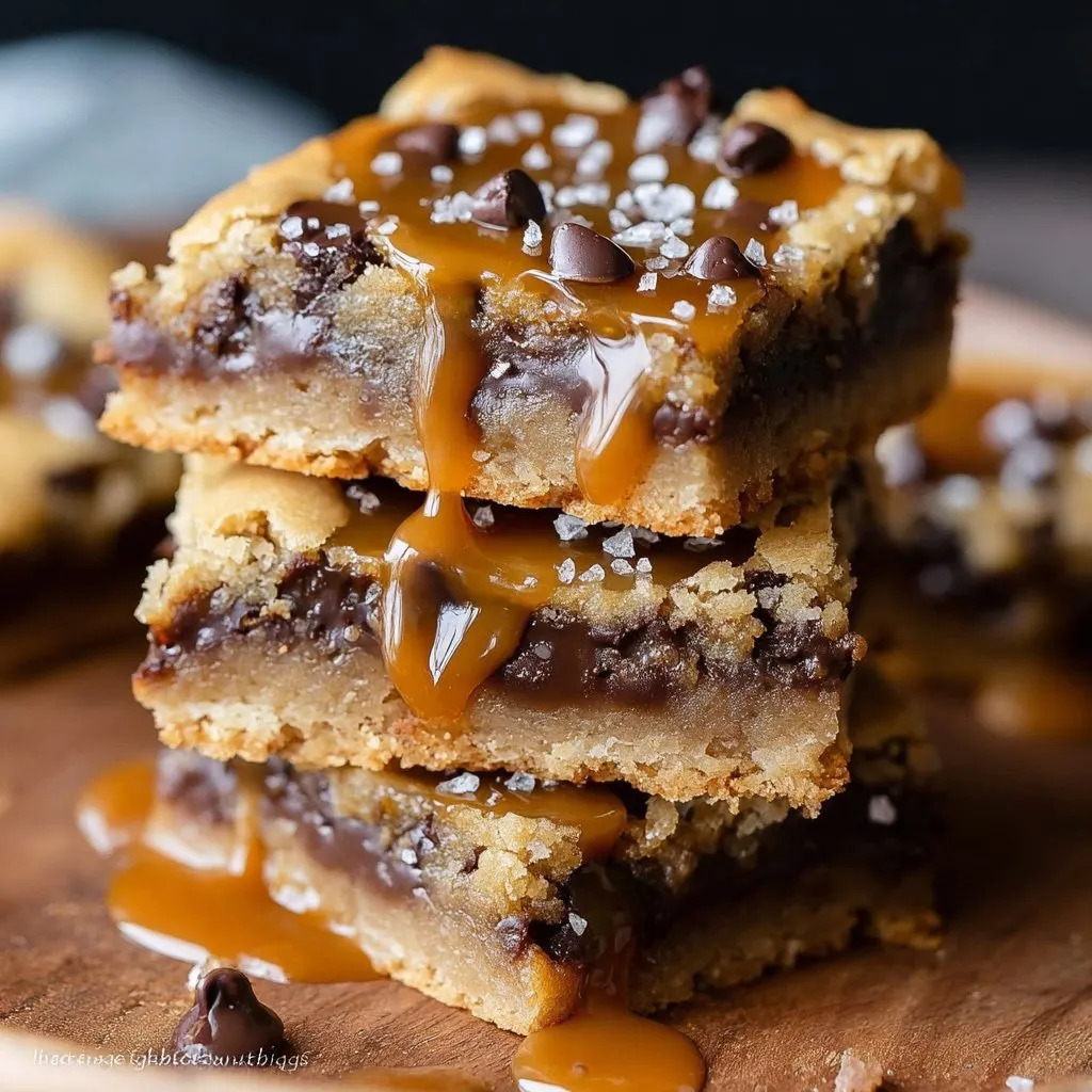 Salted Caramel Chocolate Chip Cookie Bars Salted Caramel Chocolate Chip Cookie Bars