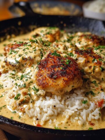 Sizzle Up Creamy Smothered Chicken & Rice