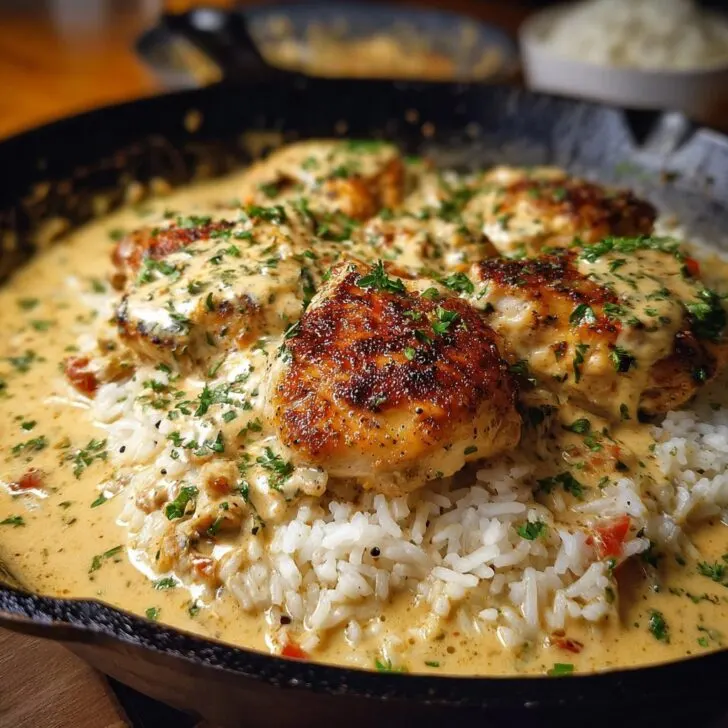 Sizzle Up Creamy Smothered Chicken & Rice