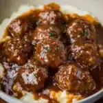 slow cooker salisbury steak meatballs