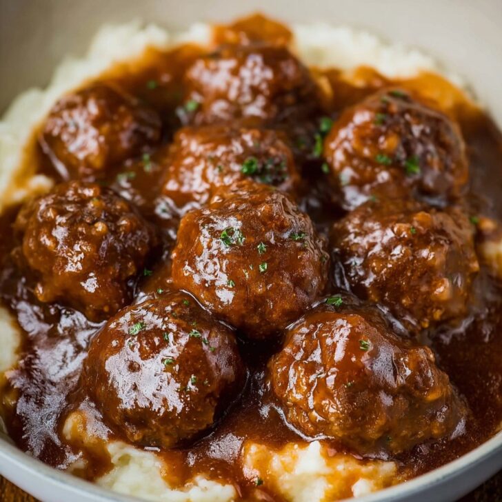 Slow Cooker Salisbury Steak Meatballs