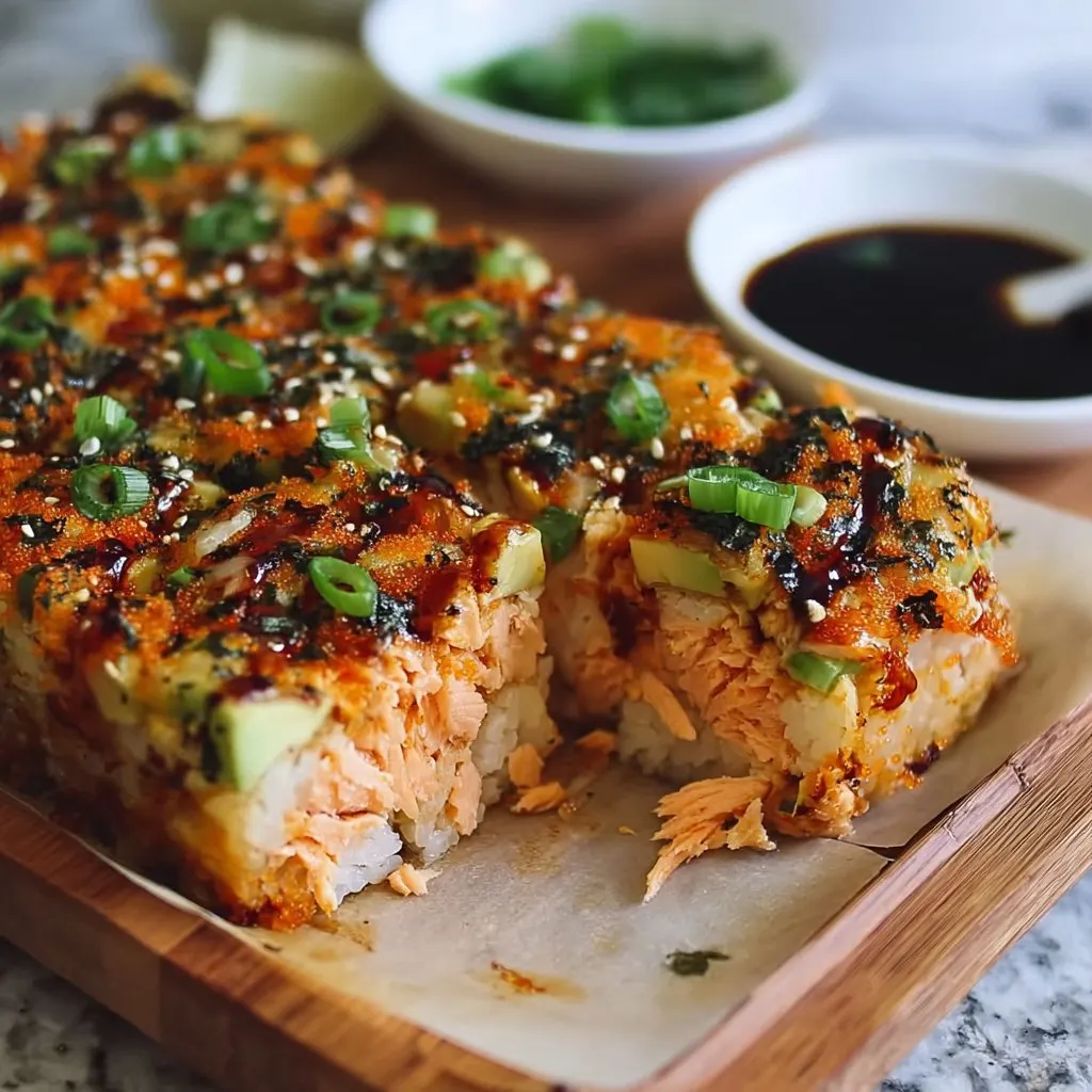 Spicy Salmon Sushi Bake Spicy Salmon Sushi Bake