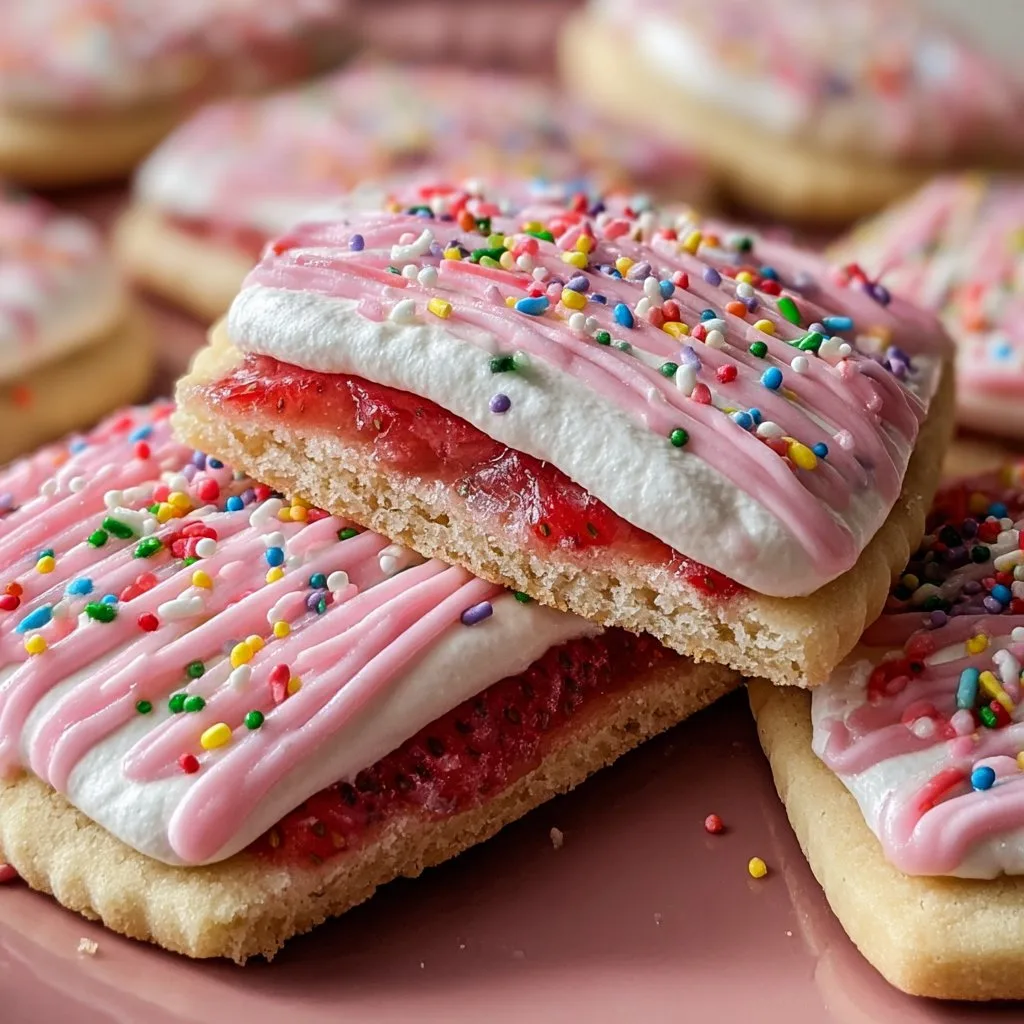 Strawberry Pop Tart Sugar Cookies Strawberry Pop Tart Sugar Cookies