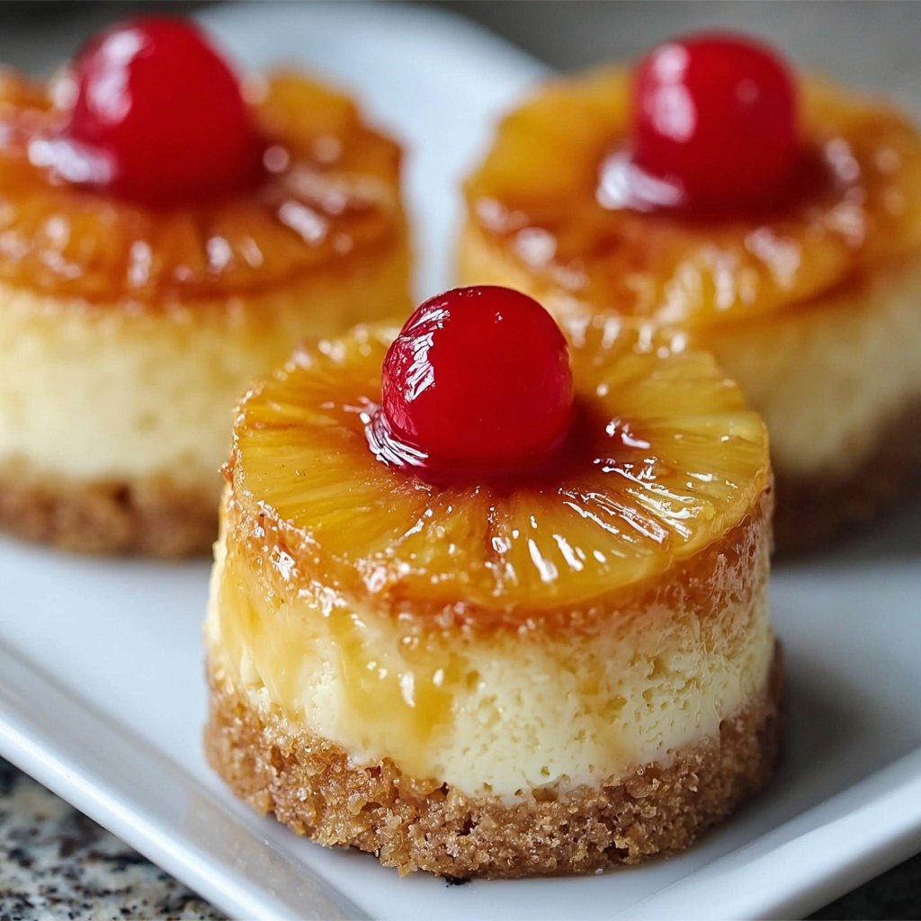 The Best Recipe For Mini Pineapple Upside-Down Cheesecakes