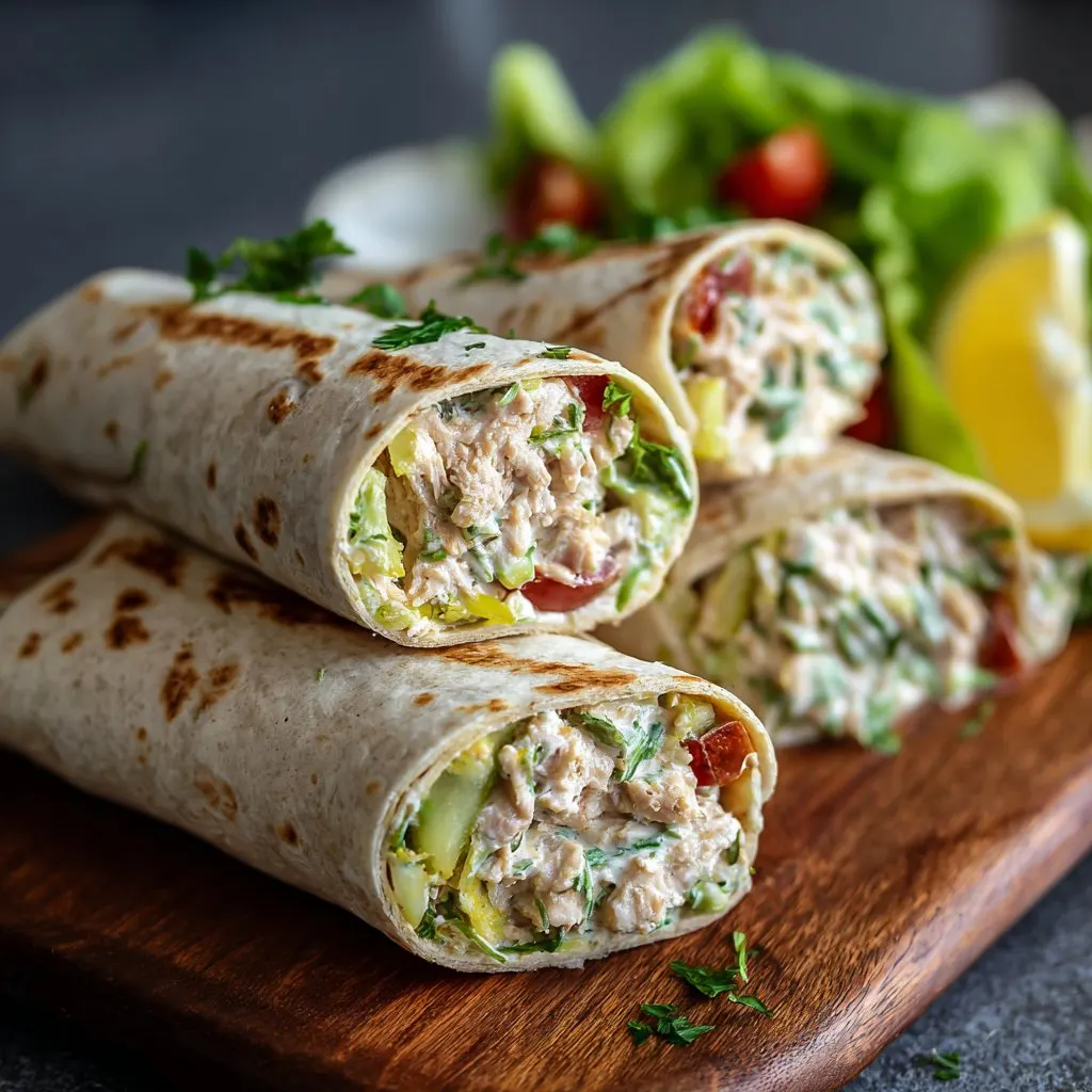 Tuna Cottage Cheese Wraps
