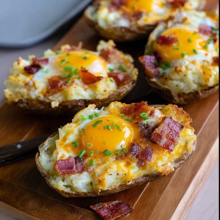 Twice Baked Loaded Breakfast Potatoes