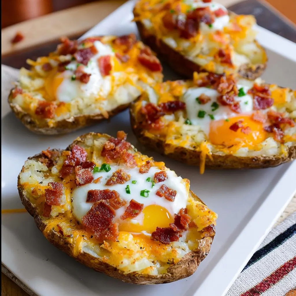 Twice Baked Loaded Breakfast Potatoes Twice Baked Loaded Breakfast Potatoes