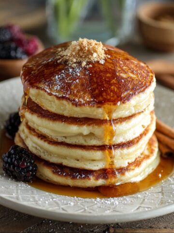 VANILLA CINNAMON BUTTERMILK PANCAKES