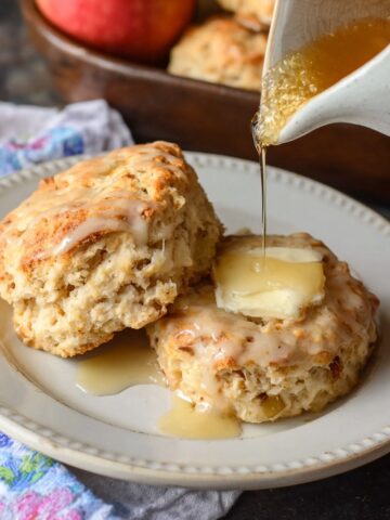 Apple Biscuits with Honey Butter Glaze