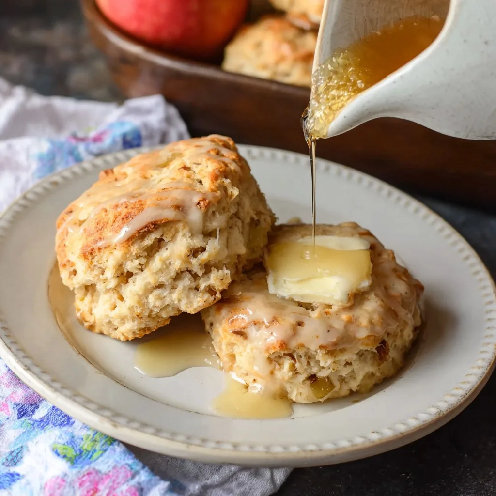 Apple Biscuits with Honey Butter Glaze