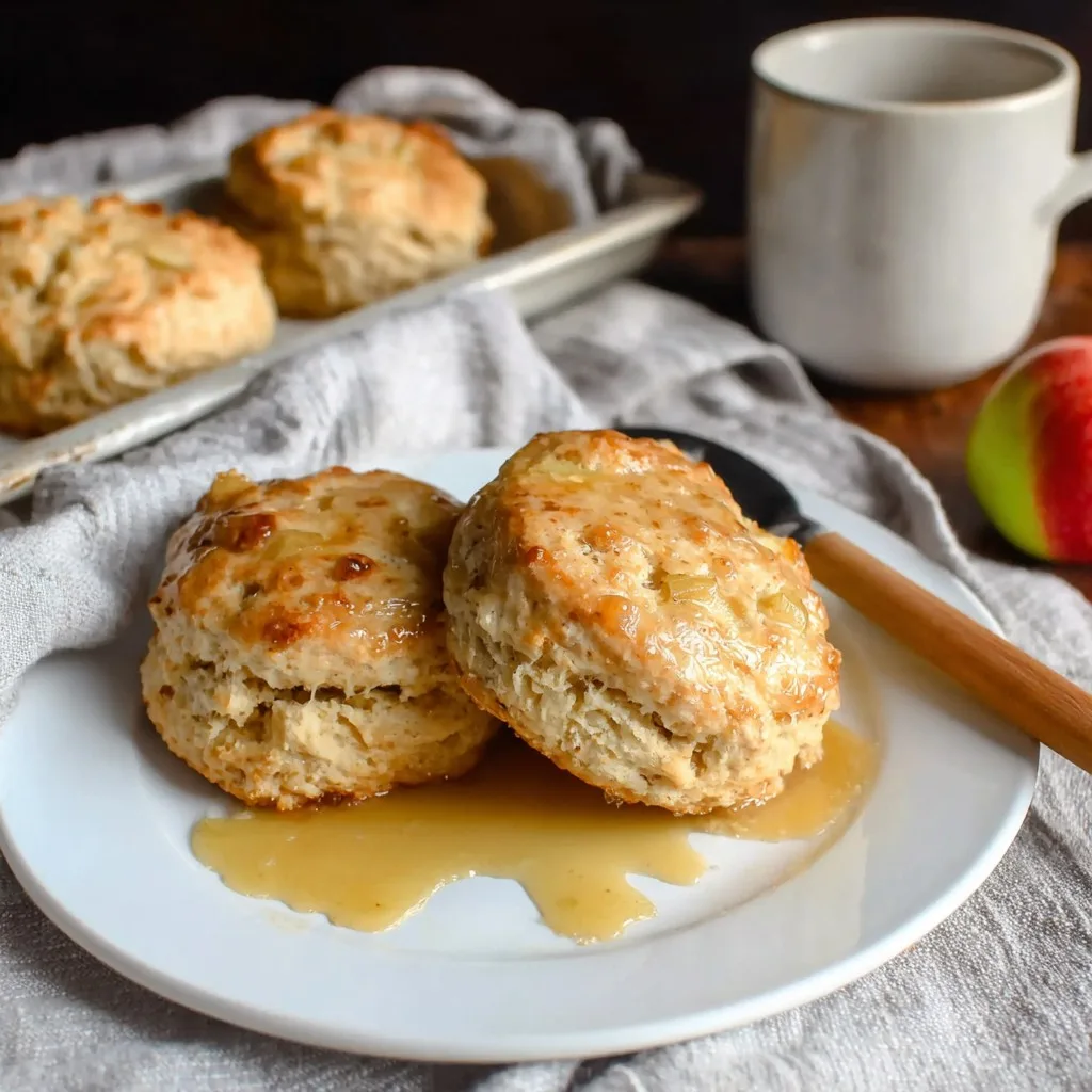 Apple Biscuits with Honey Butter Glaze Apple Biscuits with Honey Butter Glaze
