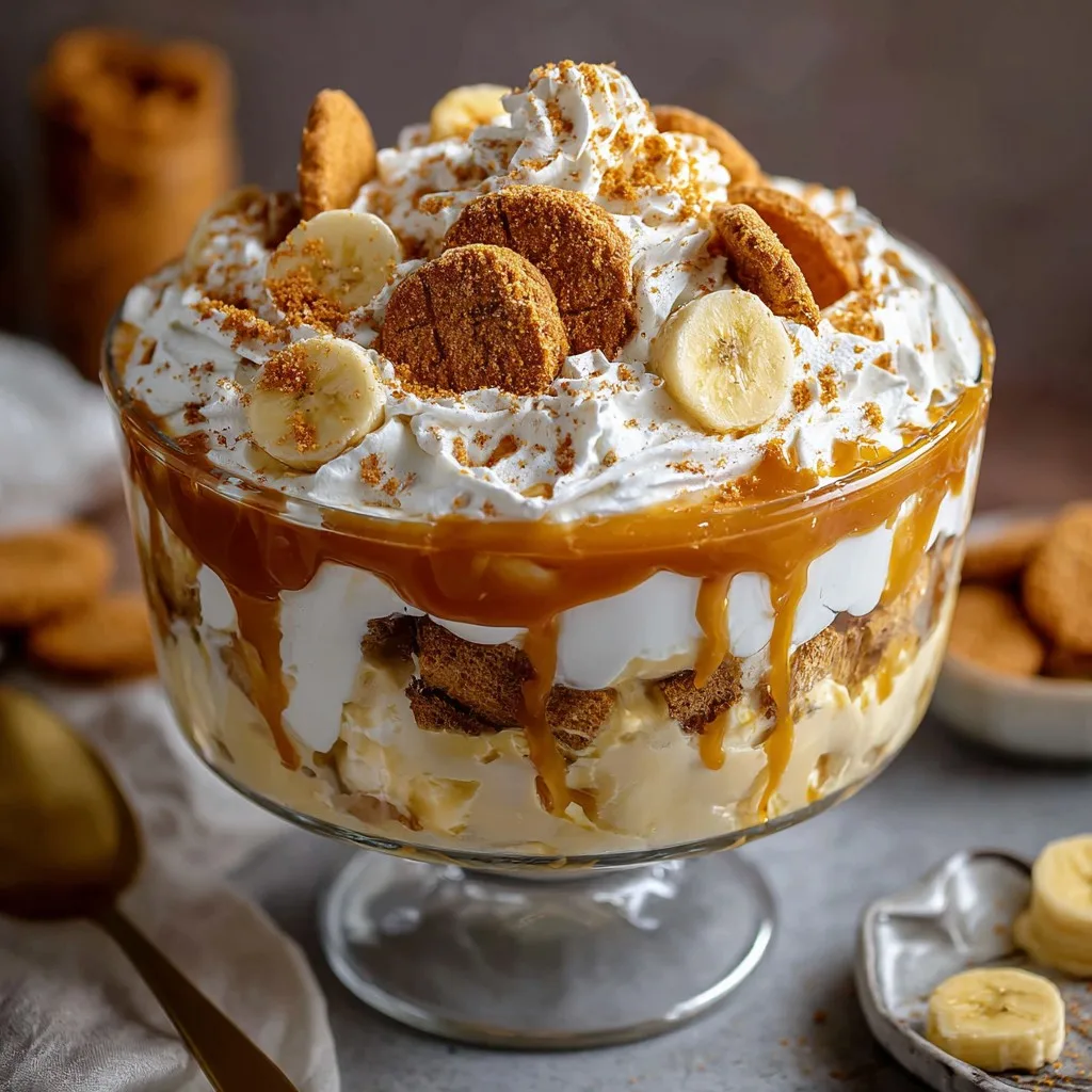 Biscoff Banana Pudding with Caramel