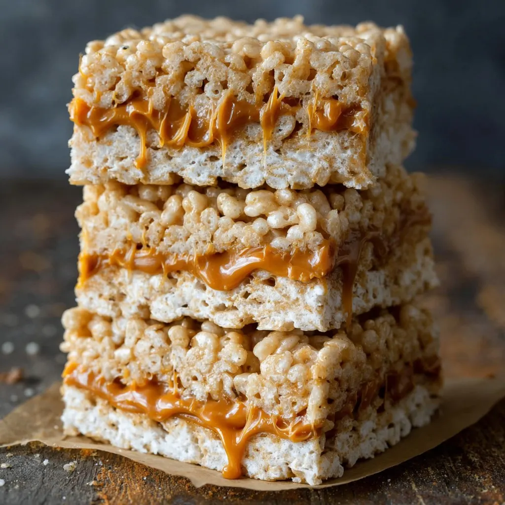 Brown Butter Dulce de Leche Rice Krispie Treats
