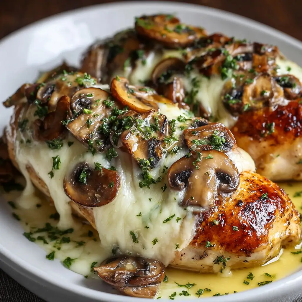 Cheesy Garlic Butter Mushroom Stuffed Chicken Recipe Cheesy Garlic Butter Mushroom Stuffed Chicken Recipe