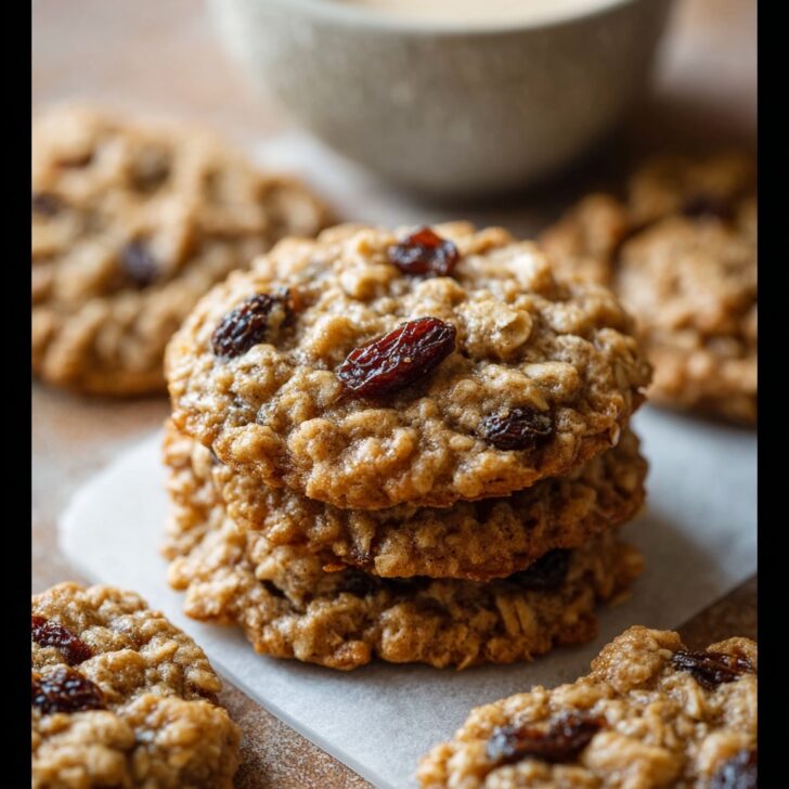 Chewy Oatmeal Raisin Cookies