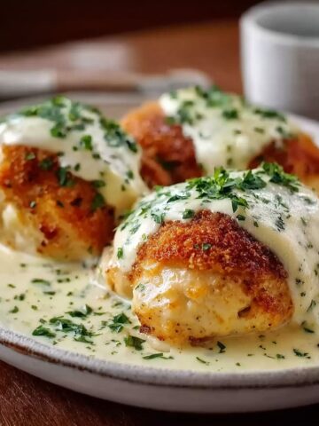 Chicken Pillows with Creamy Parmesan Sauce Recipe