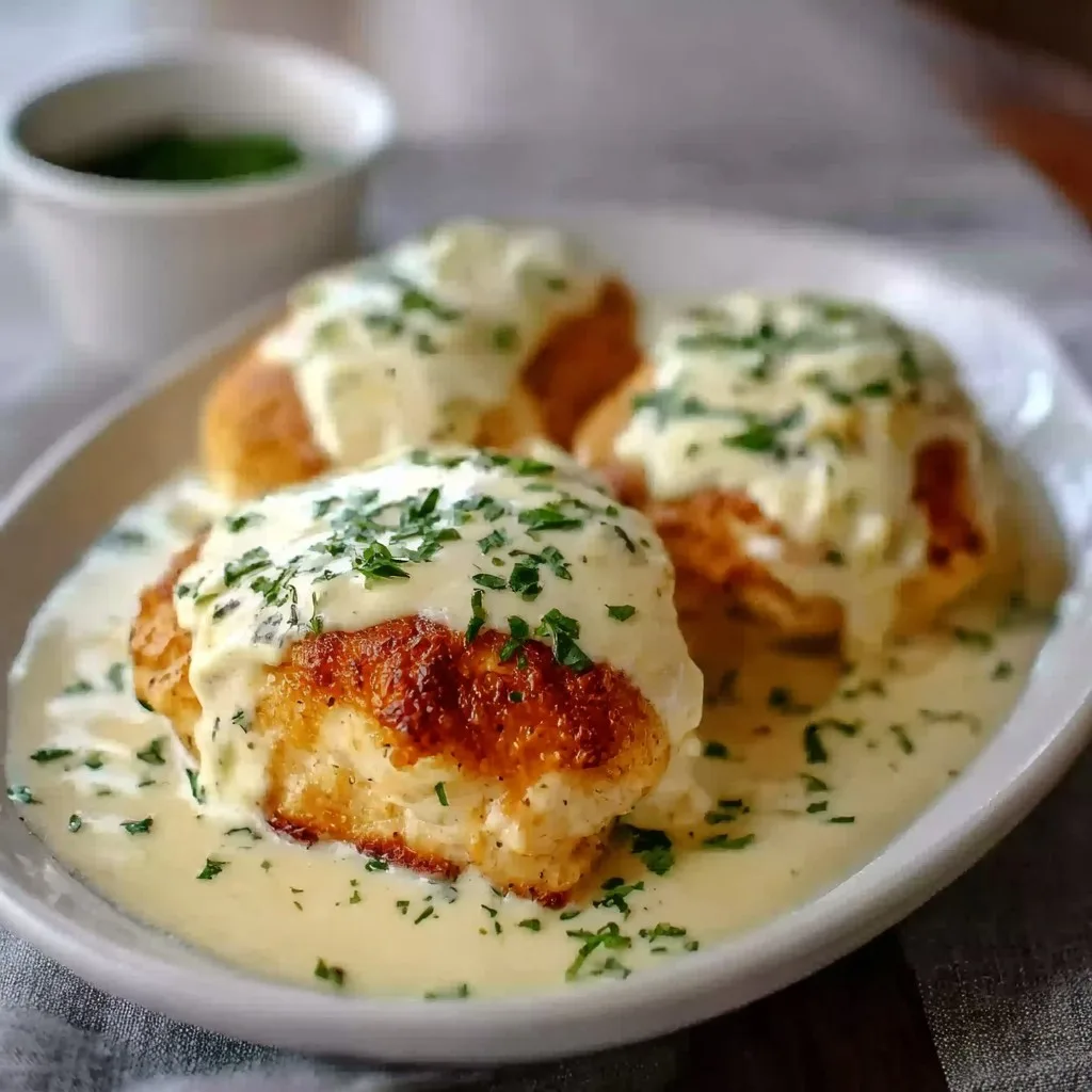 Chicken Pillows with Creamy Parmesan Sauce Recipe Chicken Pillows with Creamy Parmesan Sauce Recipe