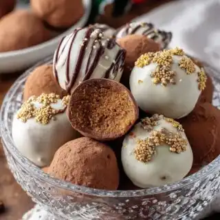 christmas no bake gingerbread truffles
